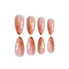 Short Press on Nails Almond Fake Nails French False Nails
