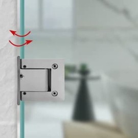 Subgadora de bisagra de puertas de vidrio de 90 grados, soporte de 8-10 mm de soporte sin marco a la ducha de vidrio Bisagra de montaje en la pared para la ventana de la puerta