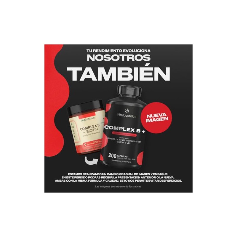 Complejo Completo Vitamina B12 Biotina Arandano Complex Mujer Hombre 200