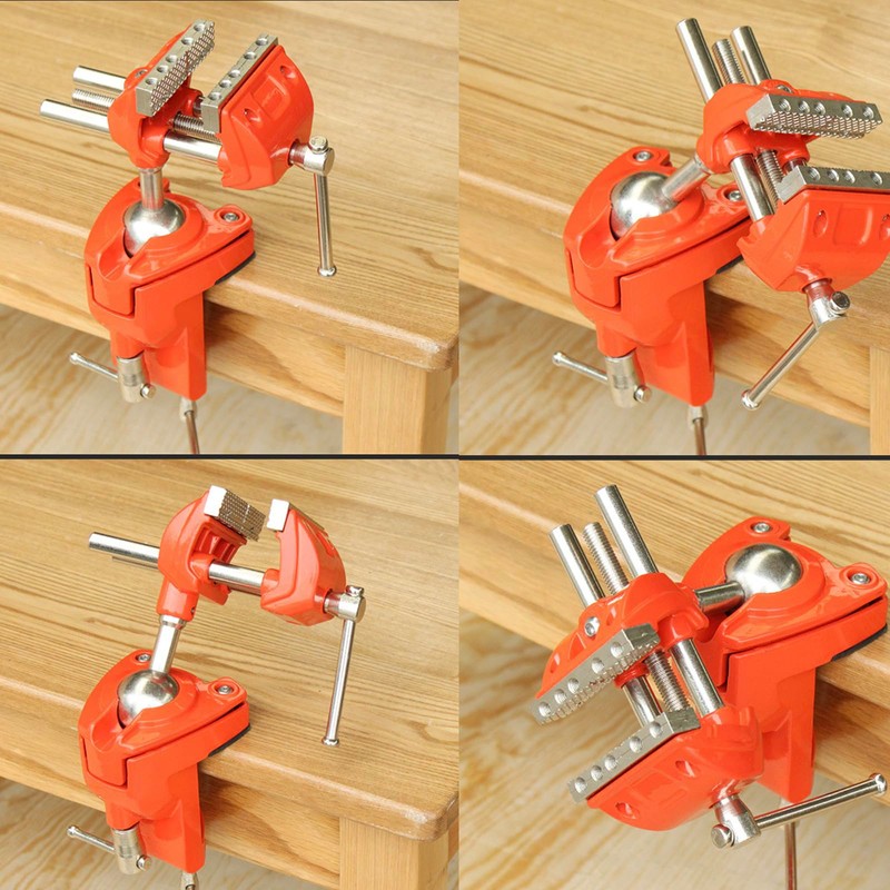 Clamp Bench Vise, Small Table Vise for Woodworking, Heavy Duty