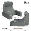 ENITYA 19" Back Support Pillow,Reading Pillow with Attached Arms &
