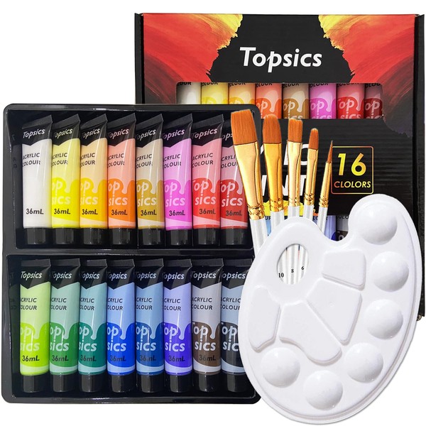 Topsics Acrylic Paint Set for Children, Acrylic Paints Craft Paint