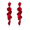 XYAYOU Acrylic Petal Dangle Earrings Long Drop Rose Flower Earrings
