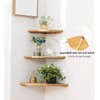 Love Oak Corner Shelf, 23 cm
