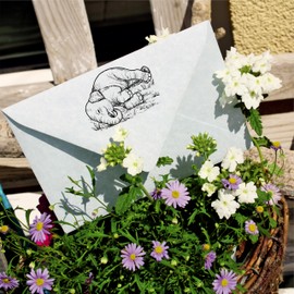 Dekolando Motif Stamp Elephant Sleeps – Stamp Animals Wooden Stamp – Imprint 38 x 28 mm