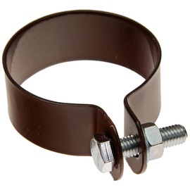 HaGa® Brace Clamp Round Diameter 5 cm – Mounting Clamp for Fence Construction in Brown