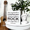 Inspirational Christian White Wood Box Sign for Desk, Christian Sign,