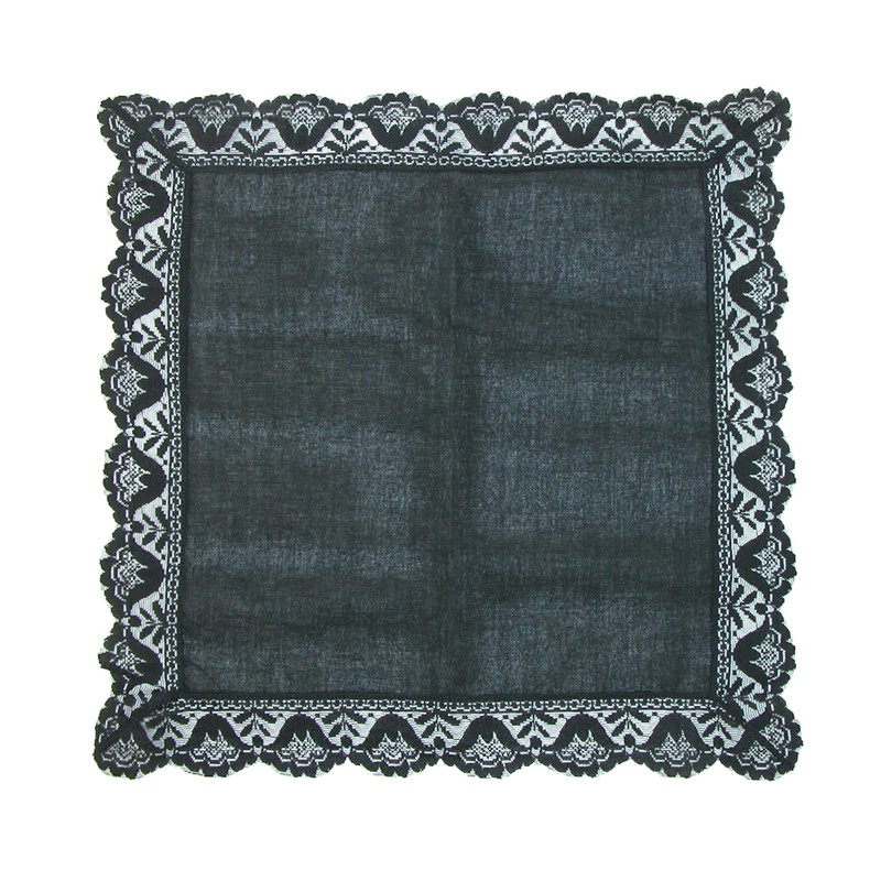 CTM Mujer Twilight Belleza pañuelo de encaje negro, Negro, Talla