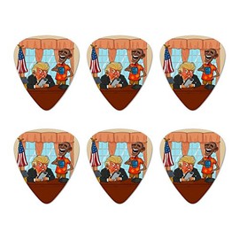Obama Laughing at Trump Funny Satire #1 Potus President of the United States Novelty Guitar Picks Medium Gauge - Set of 6