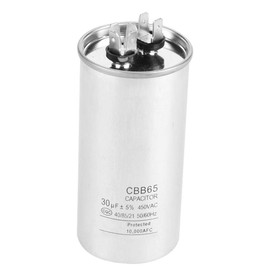 CBB65A-1 Cylinder Motor Capacitor, Motor Capacitor 30uF AC 450V, Suitable for Air Conditioners, Compressors and Engines