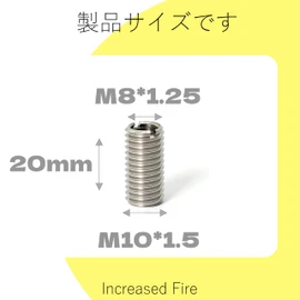 Increased Fire Insert Nut M8*1.25 Inner Diameter M10*1.5 M1.5 Length 20mm M10 M8 Conversion Bolt Screw Conversion Adapter Stainless Steel Single Row Groove Embedded Nut Thread Repair