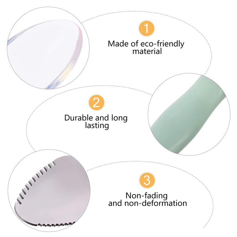 2pcs Food Scraper Spoon Silicone Feeding Spoons Double Head Fruit