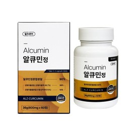 알츠큐어 알큐민 알큐민정 수용성 커큐민 600mg x 60정 1개 / 써클 Altscure Alcurmin Alcurmin Tablets Water-Soluble Curcumin 600mg x 60 Tablets 1 Pack / Circle