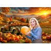 AIIKES 82.6x59 Inches Fall Photo Backdrop Autumn Pumpkin Patch Harvest