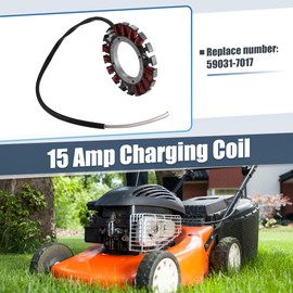uxcell 15 Amp Stator Charging Coil for Kawasaki 4 Stroke Engine for Kawasaki FXT00V FX691V FX651V FX730V FX751V FX801V FX850V FX921V FXT00V FX481V Charging Coil W/O Plug for Lawn Mower