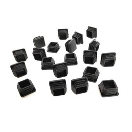 Gizhome Square Plastic Polyethylene Plug 1"x 1", Tubing End Cap, Chair Glide - 20 Pack