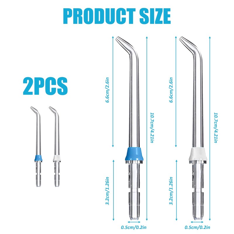 2Pcs Replacement Classic Jet Tips for Waterpik Flosser, Flosser Refill