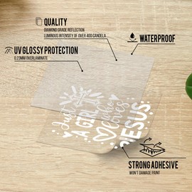 Premium Just A Girl Who Loves Jesus Decal – Christian Vinyl Car Sticker for Cars, Trucks, Water Bottles, Laptops, Windows – Religious Gift Idea (5.8 x 4.6 inches)