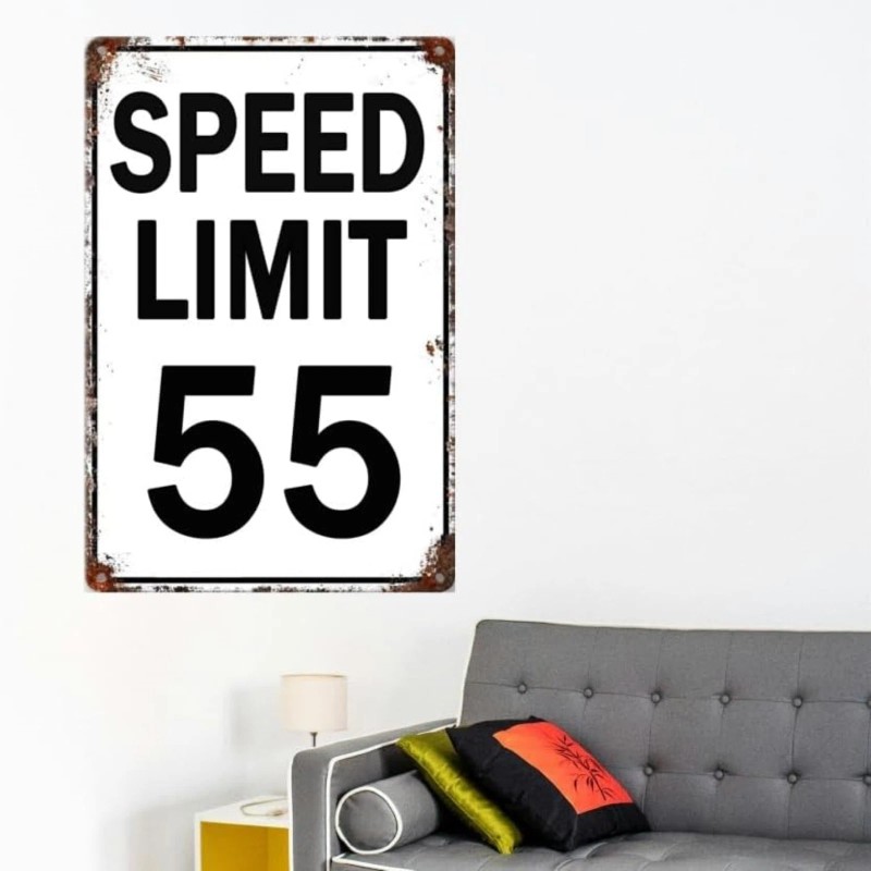 Speed Limit 55 Sign Road Street Sign Metal 55th Birthday