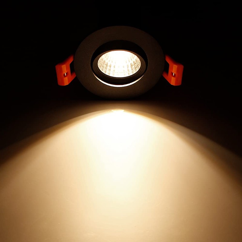 2Inch LED Recessed Ceiling Light, 3W Dimmable LED Downlight, Warm