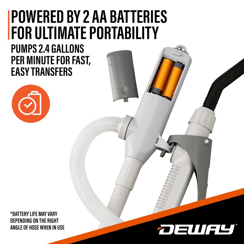 Deway Automatic Fuel Transfer Pump with Nozzle for Quick Flow