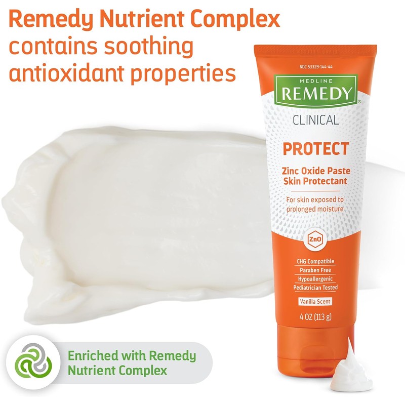 Medline Remedy Phytoplex Z-Guard Skin Protectant Paste, 4 Ounce