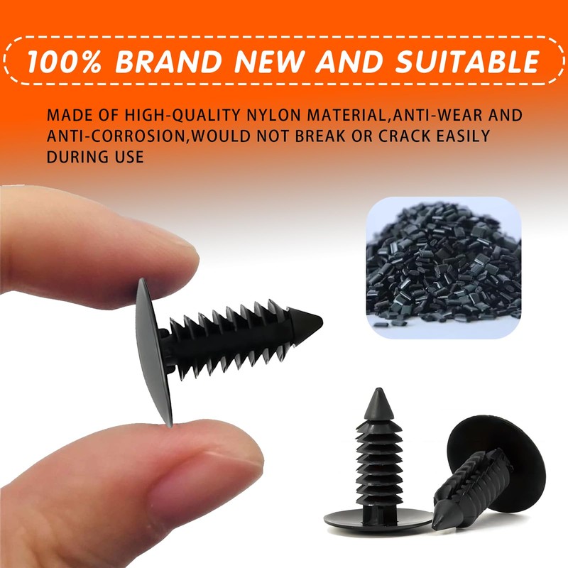ijuicy 8 PCS Car Tree Rivet Fastener Set, Plastic Nylon