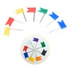 160PCS Pinnnadel Fahne, Fähnchen Pins, Pinnägel Fahnen, Pinnadeln Fähnchen, Markierfähnchen