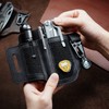 VIPERADE PL3 EDC Leather Sheath for Belt,Multitool Sheath with Velcro
