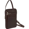 Piel Leather Hanging Travel Organizer, Chocolate, One Size