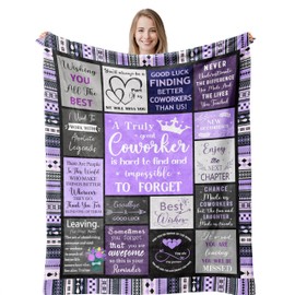 Remwiso Farewell Gifts for Coworkers, Co Worker Leaving Job Gifts for Women, Goodbye/Going Away Gifts for Colleagues, Appreciation/Thank You Gifts for Coworker, New Beginnings Gifts Blanket 60”x50”