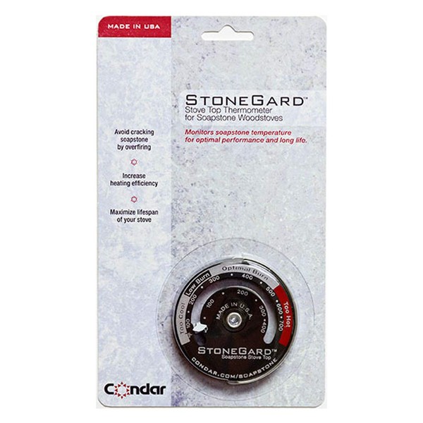 StoneGard Stove Top Thermometer (3-26) for Soapstone Woodstoves. Monitors Soapstone Temperature for Optimal Performance and Long Life