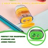 Pencil Sharpener with Eraser, 4 Pack,2 Sharpening Holes, Colorful Manual