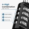 Sparkiva Black 4 Digit Combination Padlock for Gym Locker -
