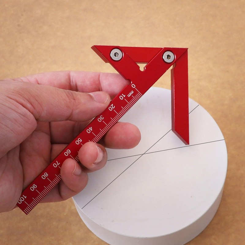 Topyond Centre Gauge 105 mm Aluminium Alloy Ruler Precise Wood