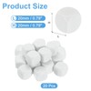 sourcing map 20Pcs Rounded Blank Six Sided Dice 20mm/0.8inch Acrylic