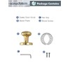 SORWDUERM Dummy Gold Door Knobs Interior Satin Brass Dummy Door