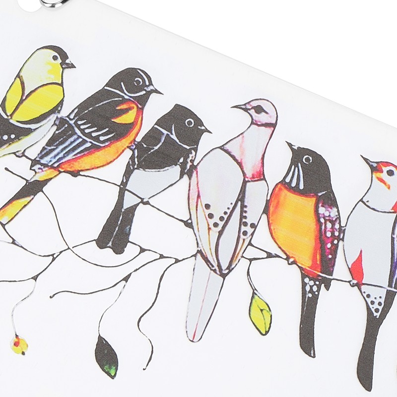 Birds On A Wire Ornament Glass Window Panel Suncatcher Hangings