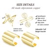 Finrezio 4PCS Arm Cuff Upper Arm Cuff Band Bracelet Gold