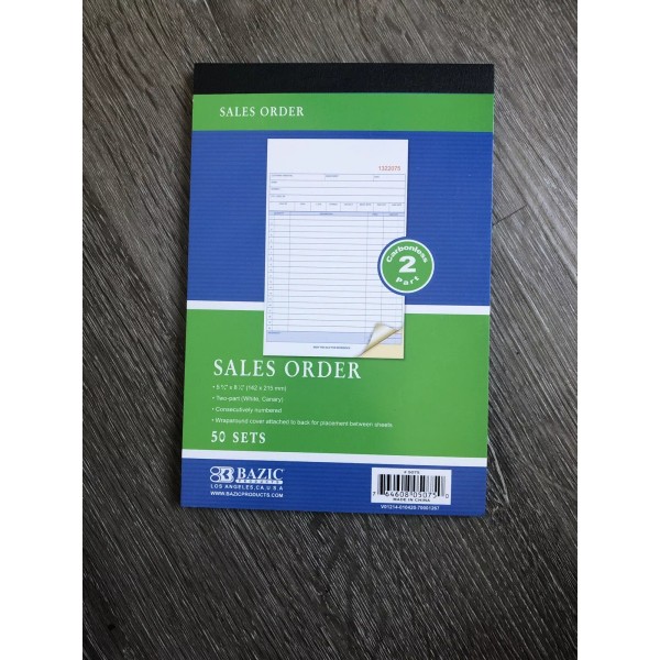 BAZIC Invoice Sales Order Book Receipt Form Record 50 Sets