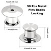 Paifeancodill Metal Pins Backs Locking, 50 Pcs Metal Pins Backs