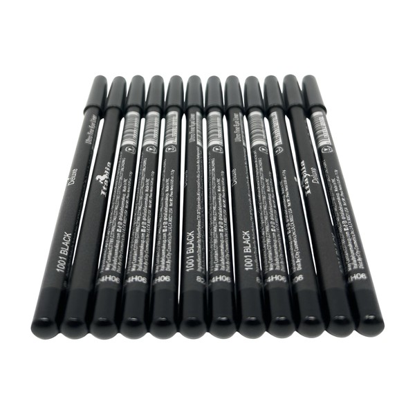 12 pcs Italia-Deluxe Ultra Fine Eyeliner, Creamy, Long Lasting, High