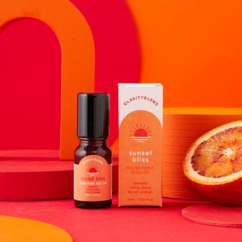 Clarity Blend Aromatherapy - Roller Ball for a Tropical Retreat - Ylang Ylang, Jasmine, Petitgrain, Blood Orange - 100% Pure and Natural Essential Oils - 10ml