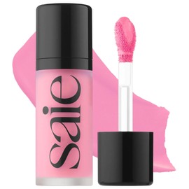 Saie Rubor Líquido Ligero con Acabado Crema Mezclable  Construible - Tinte de Mejilla Rocío con Aplicador de Maquillaje de Varita de Pie Doe - Rubor  