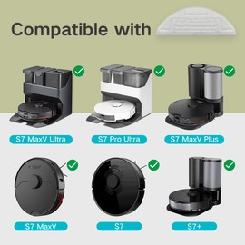 Home Times Vacuum Mop Replacement Pads For Roborock S8/S8+/ S7 MaxV Plus/ S7 MaxV Ultra/ Reusable Hard Floor Cloth Expert Wet Replacement Microfiber Soft Pad (5 Mop Pads)