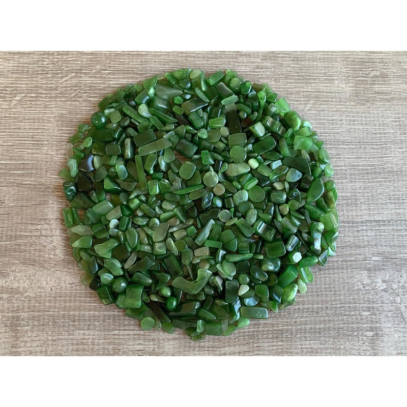 WHOLESALE Natural Semi Tumbled Nephrite Jade Gemstone Chips, Crushed Mini