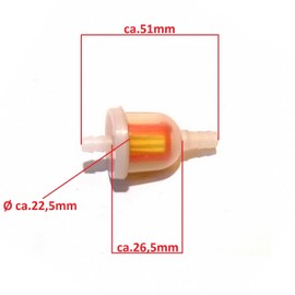 3 x petrol filter / fuel filter set e.g. for Baotian Kymco Hyosung Jinlun Rex RS Yiben Yiying Benzhou YY50QT QM50QT LB50QT Jinan Qingqi Peugeot V-CLIC Sachs Znen China Scooter Quad ATV