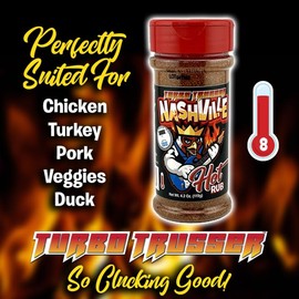 Turbo Trusser Turbo Trusser | Nashville Hot Rub | For Chicken, Turkey, Duck, Pork & Veggies | Signature Fiery Flavor of Nashville Hot | Made in the USA | 4.2 Oz