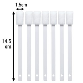 Mameita Sumikko Sponge, Pack of 7, White, Width 0.6 x Depth 0.4 x Height 5.7 inches (1.5 x 14.5 cm)
