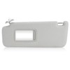 Left Driver Side Gray Sun Visor with Vanity Light Fit